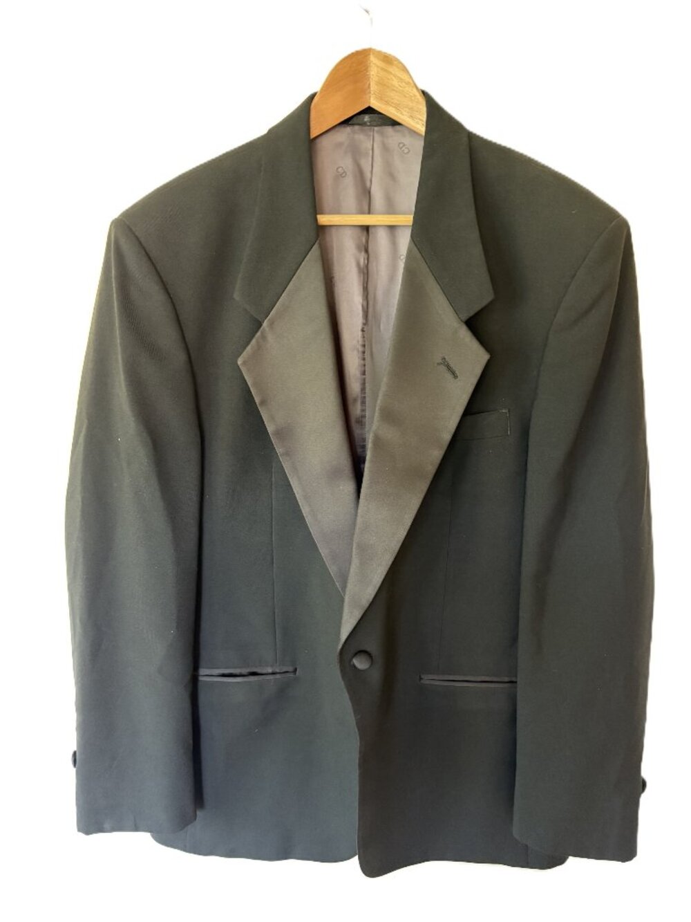 Vintage Christian Dior "Le Connaisseur" Wool Tuxedo Jacket, 42R